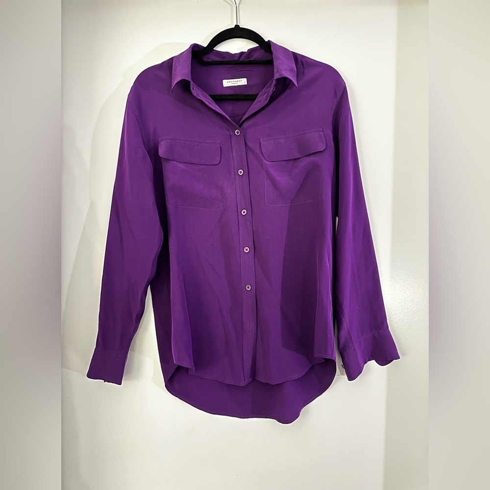 Deep purple Equipment button down blouse